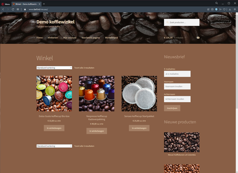 Koffie website