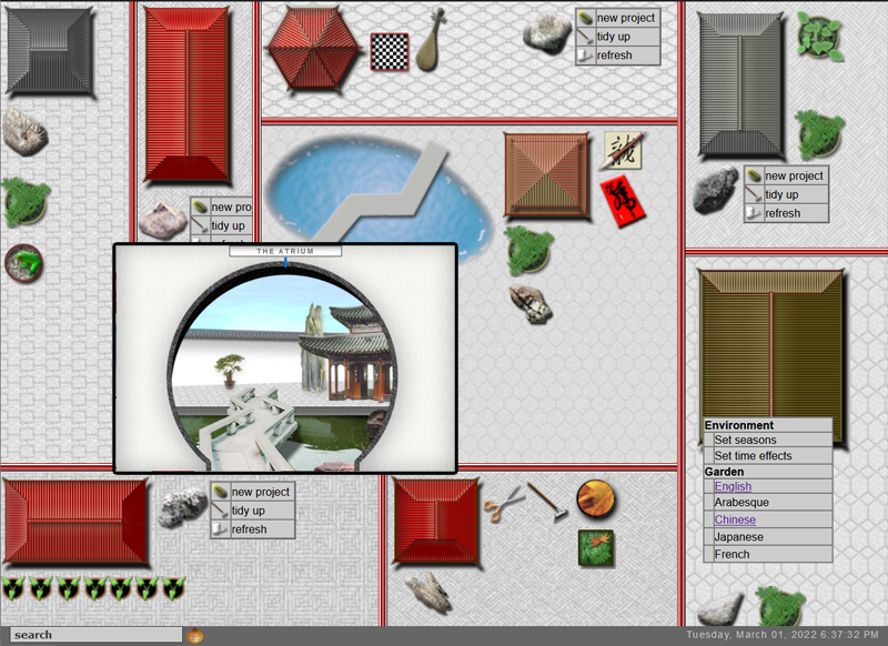 Ontwerp voor computer desktop Chinese tuin