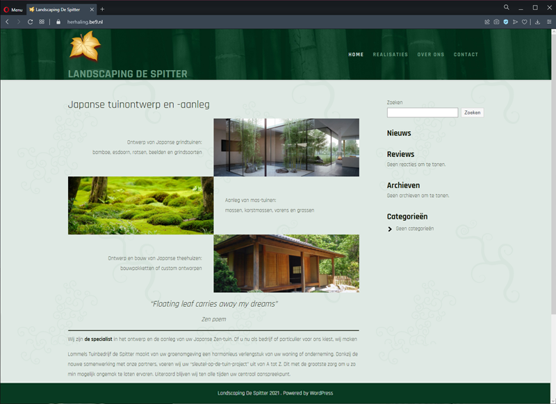 Landscaping website