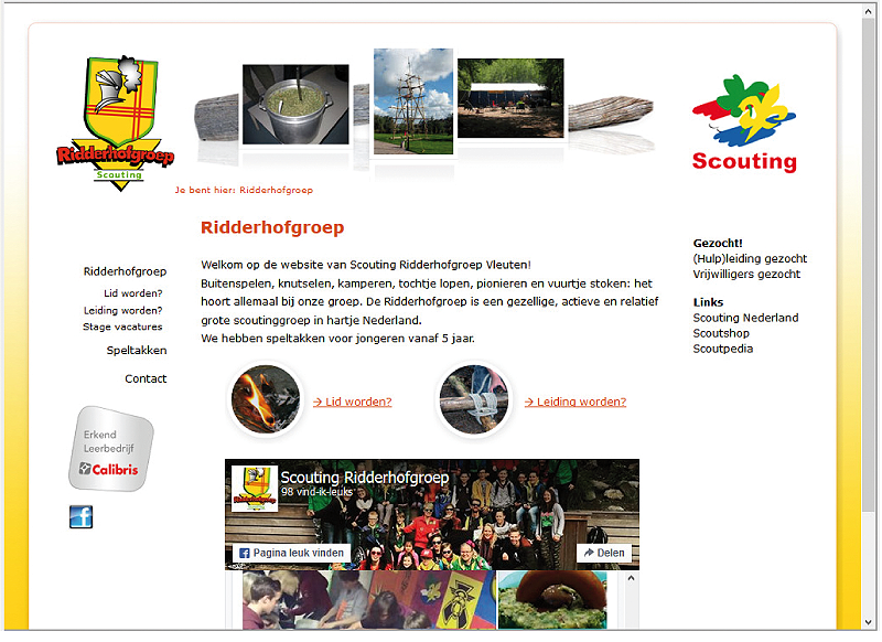 Website voor scouting